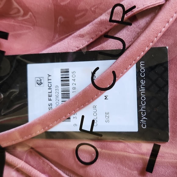 CITY CHIC ☆ SILKY ☆ FELICITY TEA ROSE ☆ MIDI DRESS ☆ NWT - Picture 10 of 12